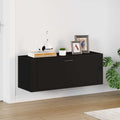 Wand-Schuhschrank Schwarz 100x35x38 cm Holzwerkstoff