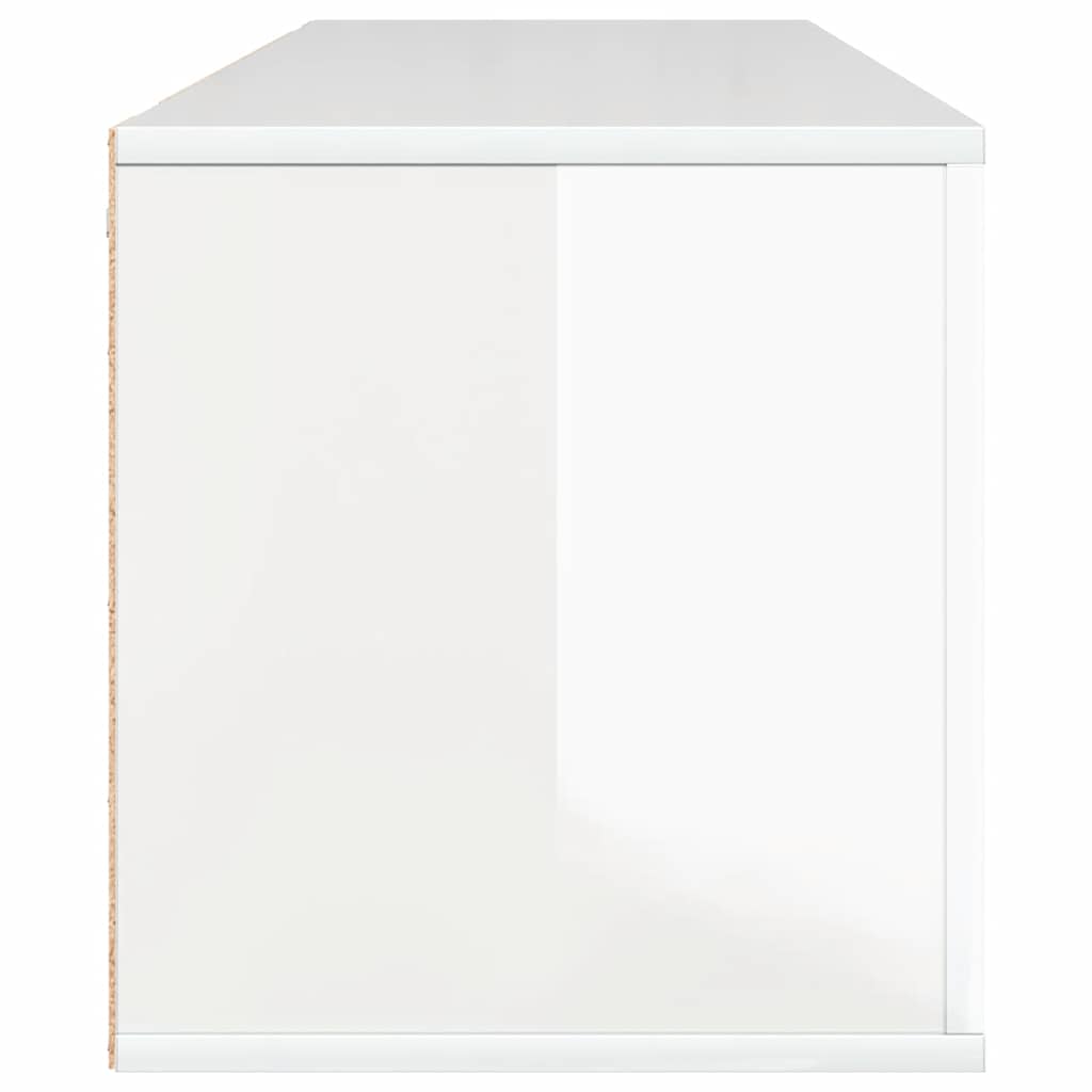 Wand-Schuhschrank Hochglanz-Weiß 100x35x38 cm Holzwerkstoff