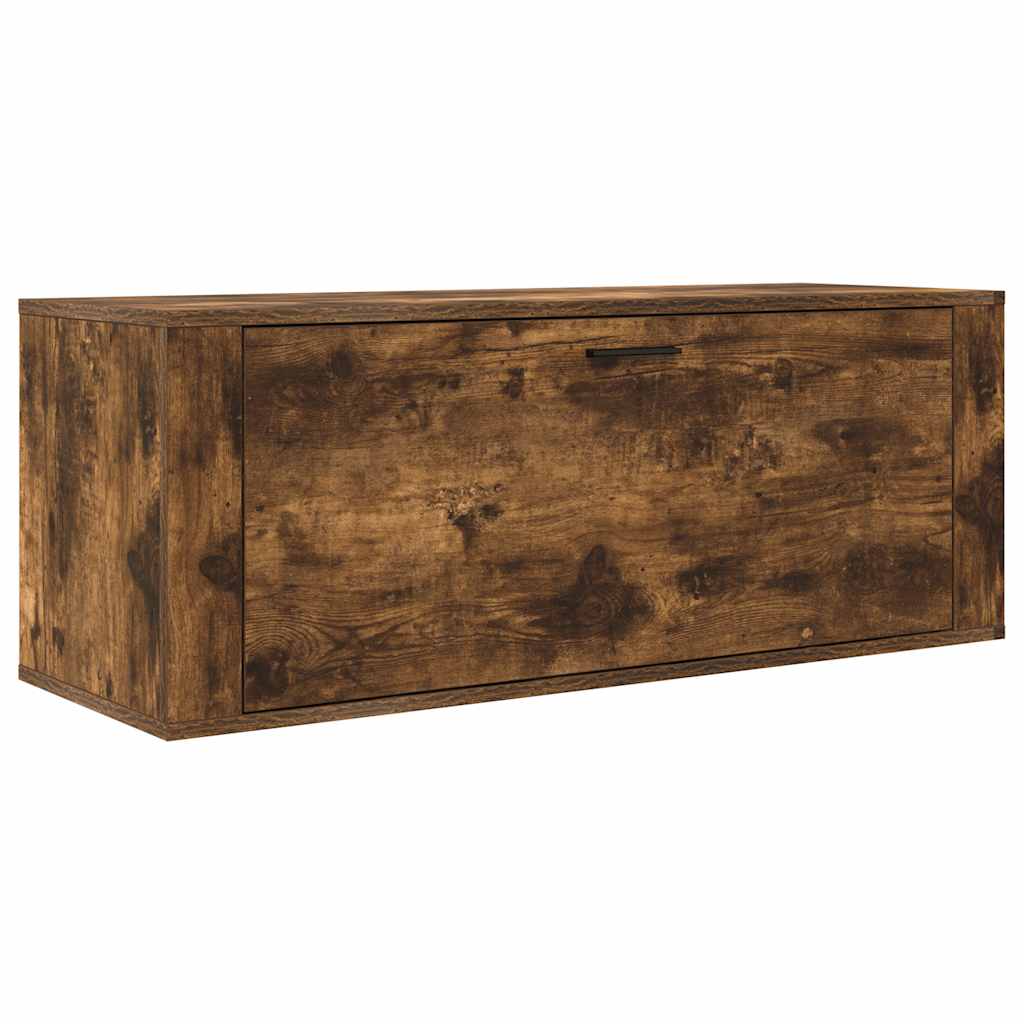 Wand-Schuhschrank Räuchereiche 100x35x38 cm Holzwerkstoff