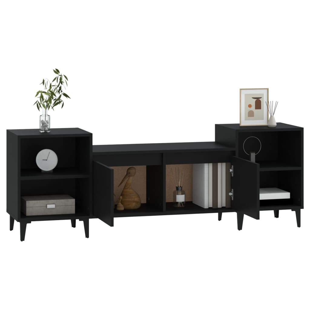 TV-Schrank Schwarz 160x35x55 cm Holzwerkstoff