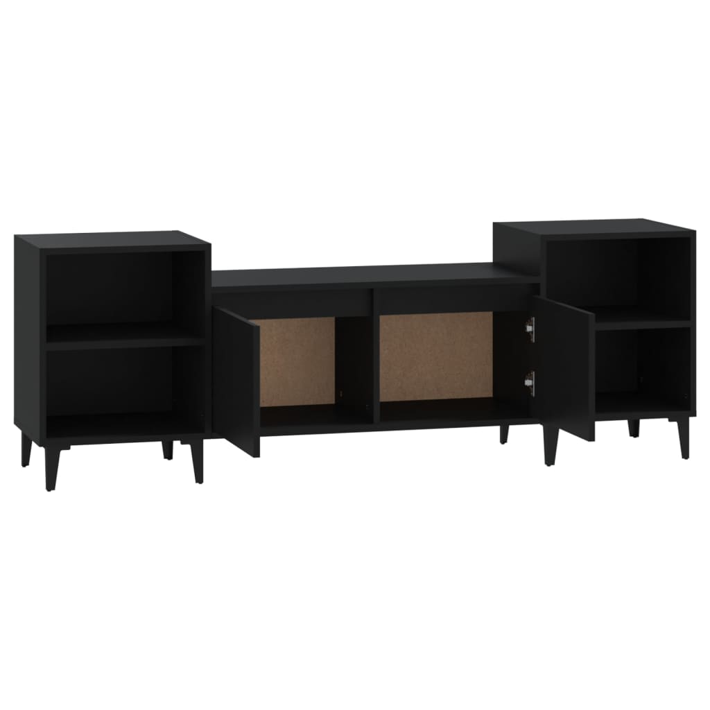 TV-Schrank Schwarz 160x35x55 cm Holzwerkstoff