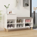 Schuhregal Weiß 102x36x60 cm Holzwerkstoff