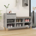 Schuhregal Betongrau 102x36x60 cm Holzwerkstoff