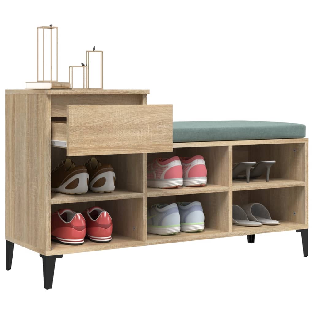 Schuhregal Sonoma-Eiche 102x36x60 cm Holzwerkstoff