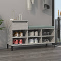 Schuhregal Betongrau 102x36x60 cm Holzwerkstoff