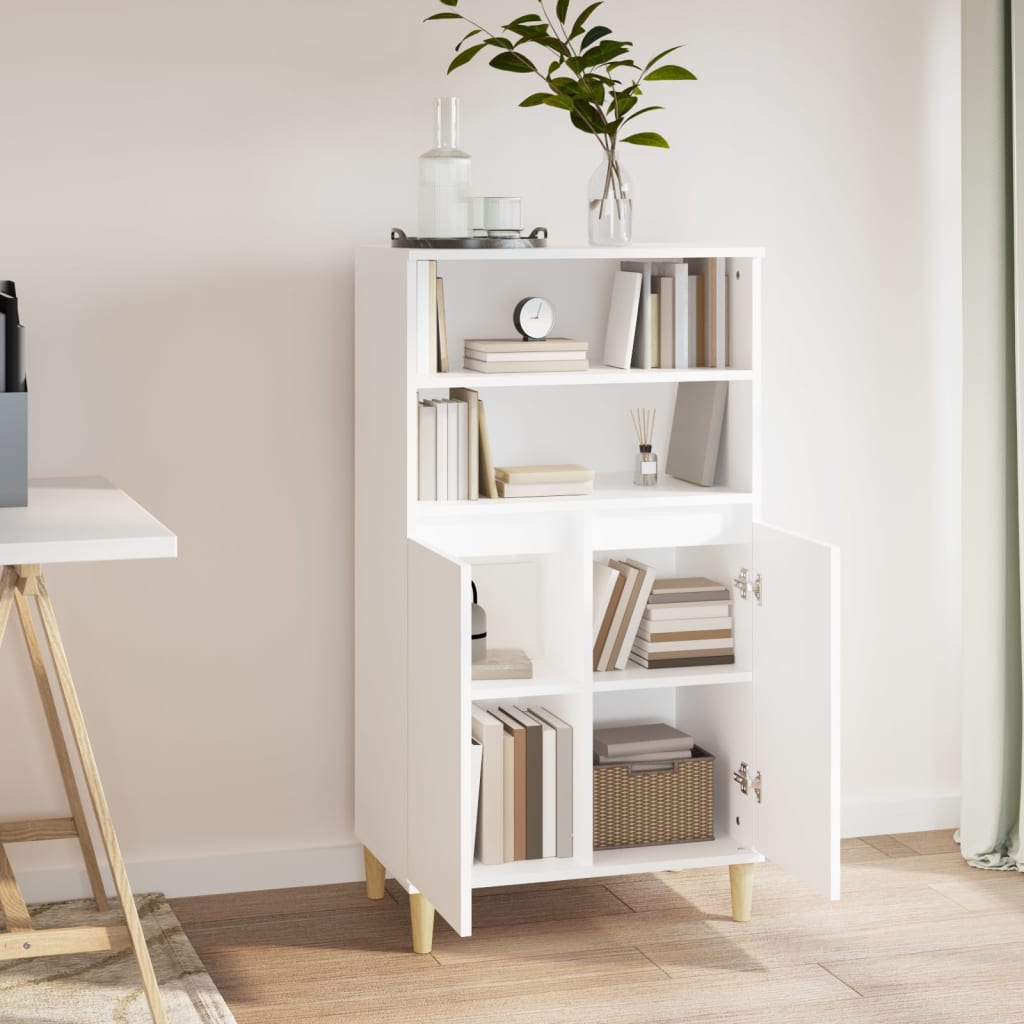 Highboard Weiß 60x36x110 cm Holzwerkstoff