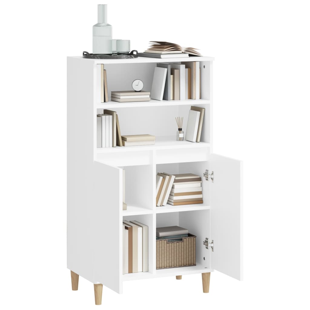 Highboard Weiß 60x36x110 cm Holzwerkstoff