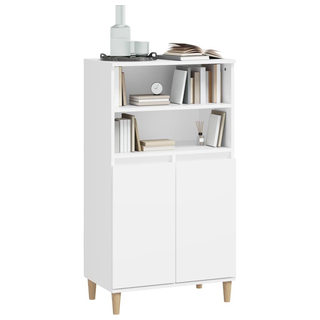 Highboard Weiß 60x36x110 cm Holzwerkstoff