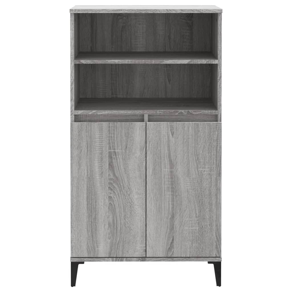 Highboard Grau Sonoma 60x36x110 cm Holzwerkstoff