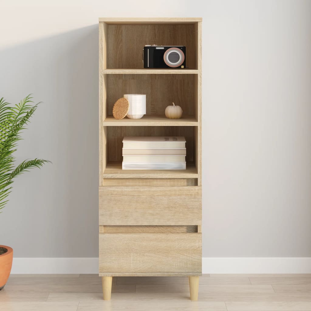 Highboard Sonoma-Eiche 40x36x110 cm Holzwerkstoff