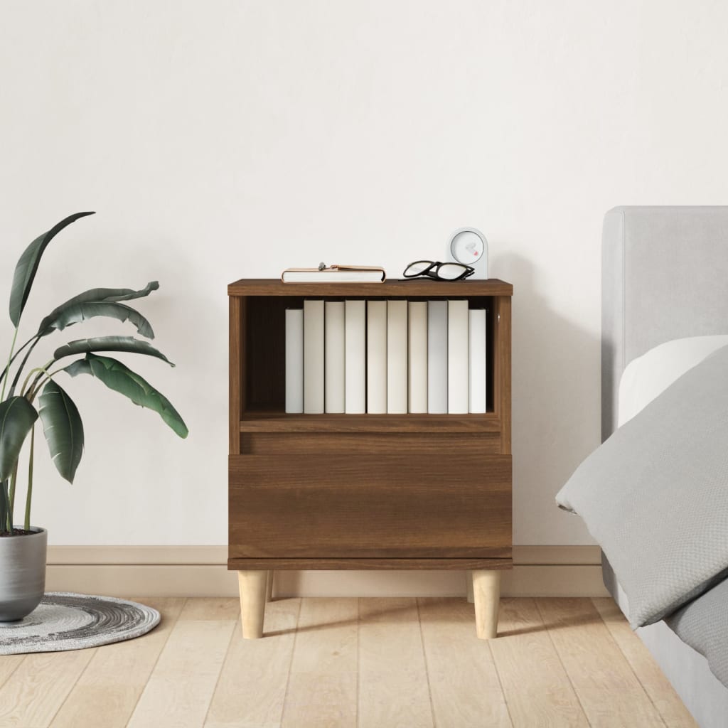 Nachttische 2 Stk. Braun Eichen-Optik 40x35x50 cm