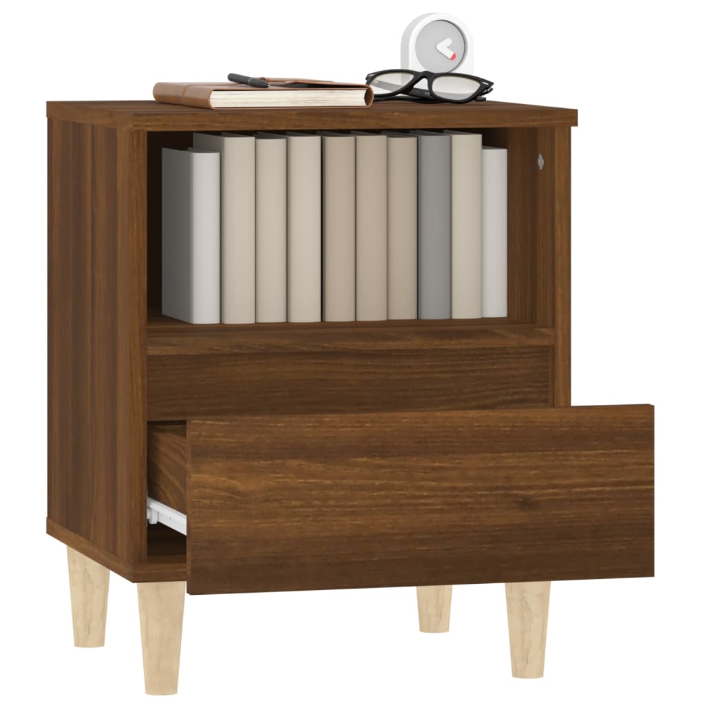 Nachttische 2 Stk. Braun Eichen-Optik 40x35x50 cm
