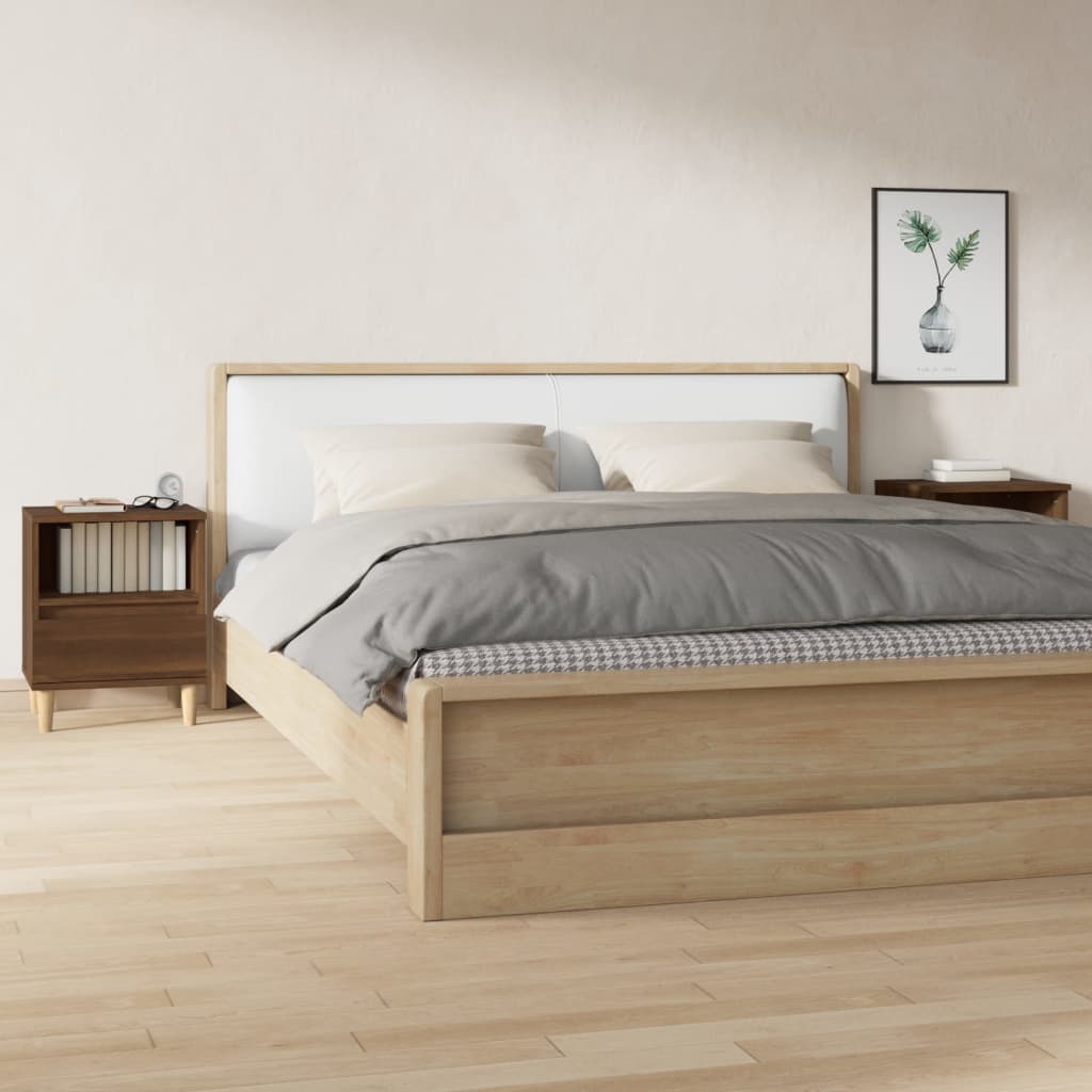 Nachttische 2 Stk. Braun Eichen-Optik 40x35x50 cm