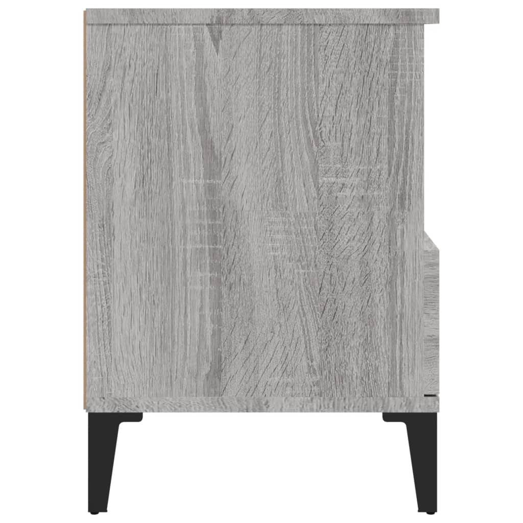 Nachttische 2 Stk. Grau Sonoma 40x35x50 cm