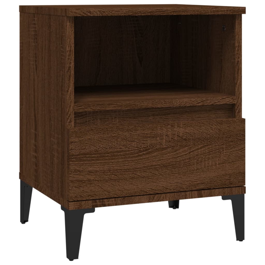 Nachttische 2 Stk. Braun Eichen-Optik 40x35x50 cm
