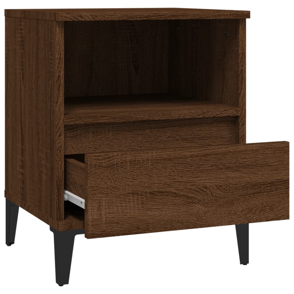 Nachttische 2 Stk. Braun Eichen-Optik 40x35x50 cm