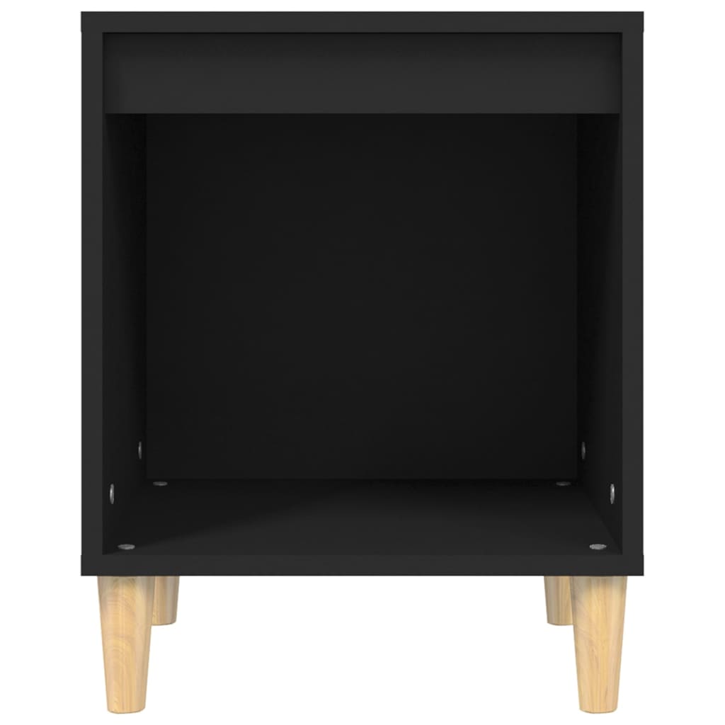 Nachttische 2 Stk. Schwarz 40x35x50 cm