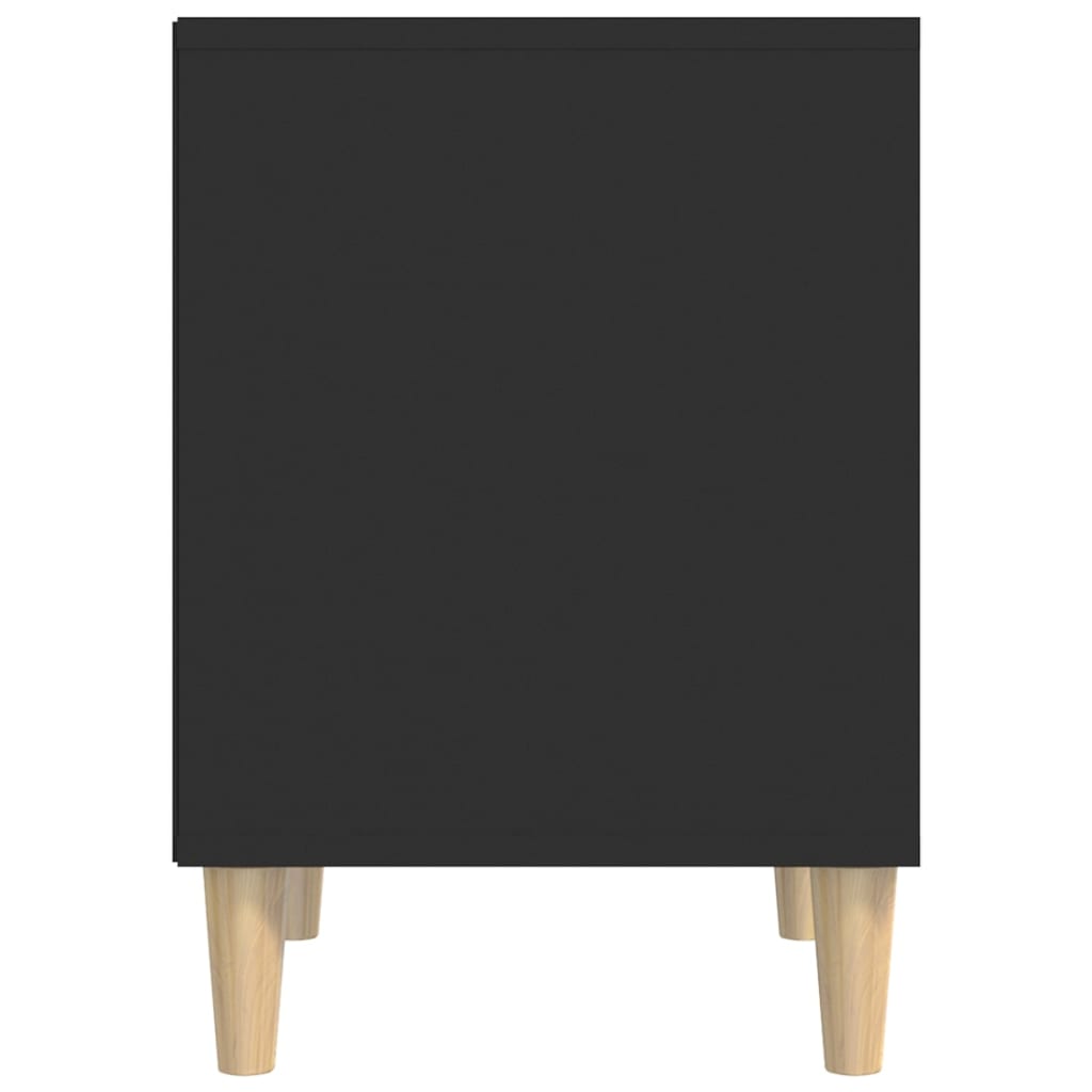 Nachttische 2 Stk. Schwarz 40x35x50 cm