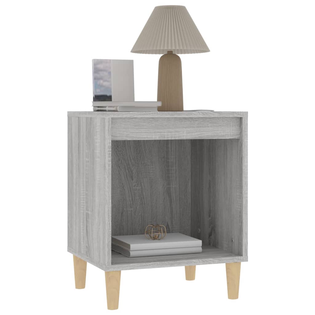 Nachttische 2 Stk. Grau Sonoma 40x35x50 cm