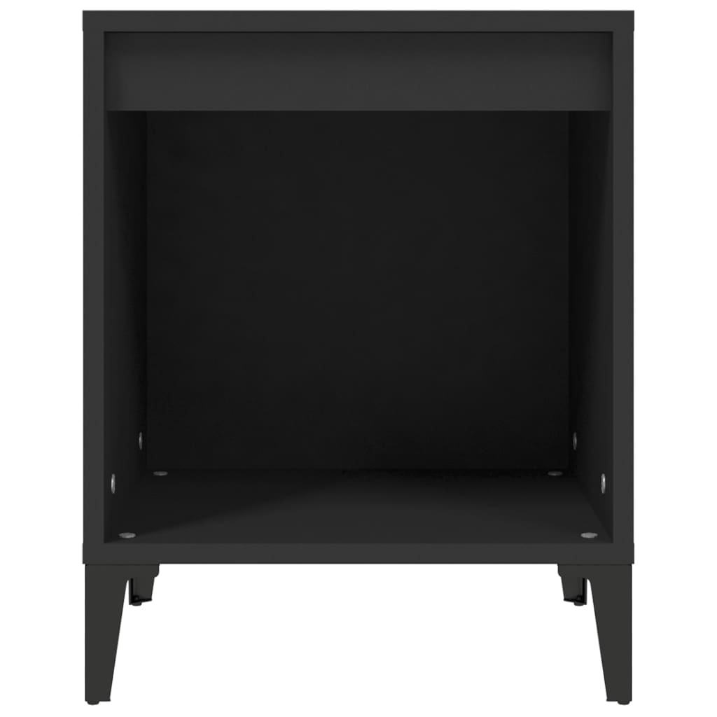 Nachttische 2 Stk. Schwarz 40x35x50 cm