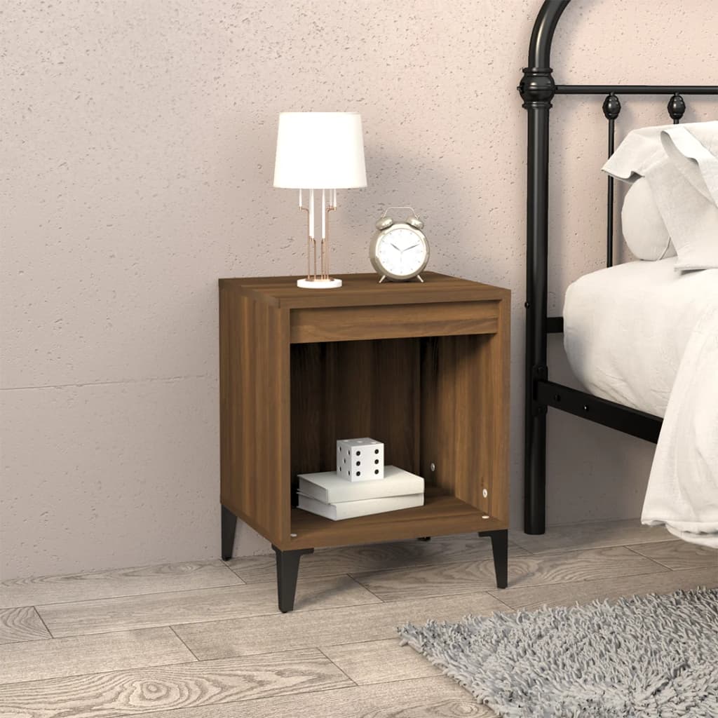 Nachttische 2 Stk. Braun Eichen-Optik 40x35x50 cm