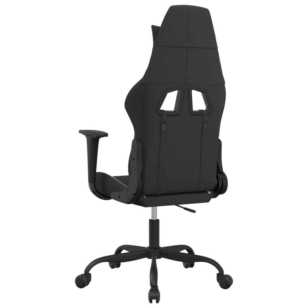 Gaming-Stuhl Schwarz und Creme Stoff