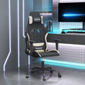 Gaming-Stuhl Schwarz und Creme Stoff