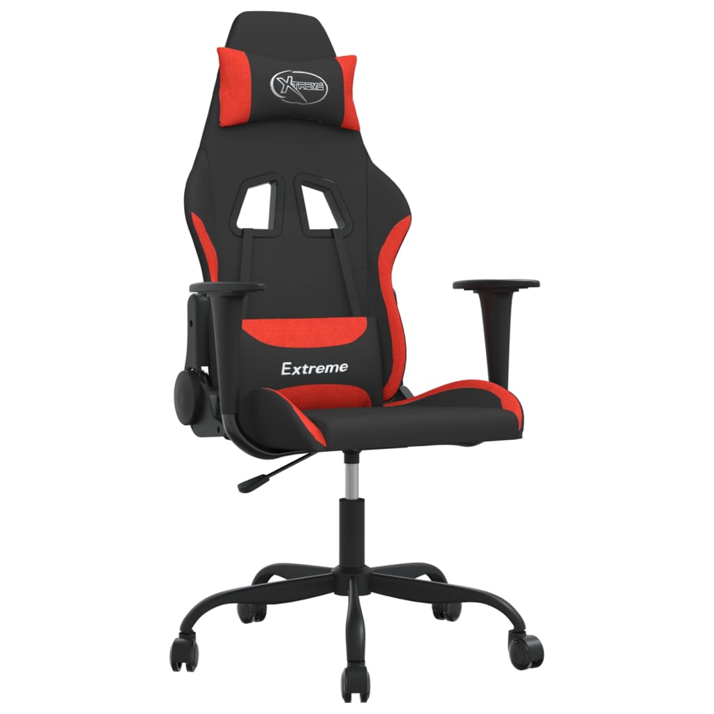 Gaming-Stuhl Schwarz und Rot Stoff