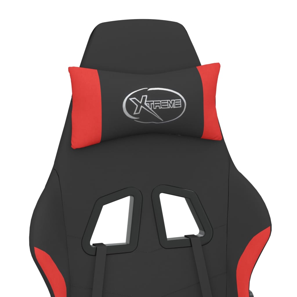 Gaming-Stuhl Schwarz und Rot Stoff