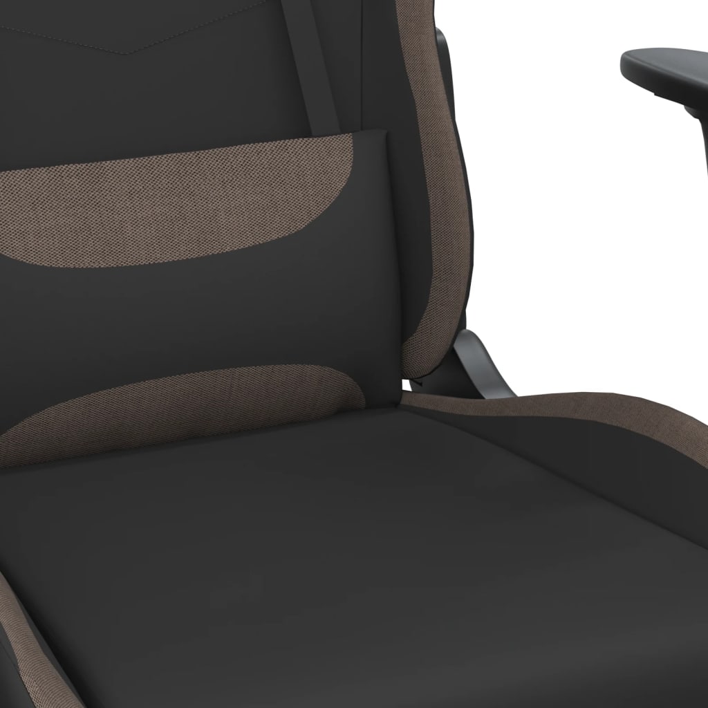 Gaming-Stuhl Schwarz und Taupe Stoff