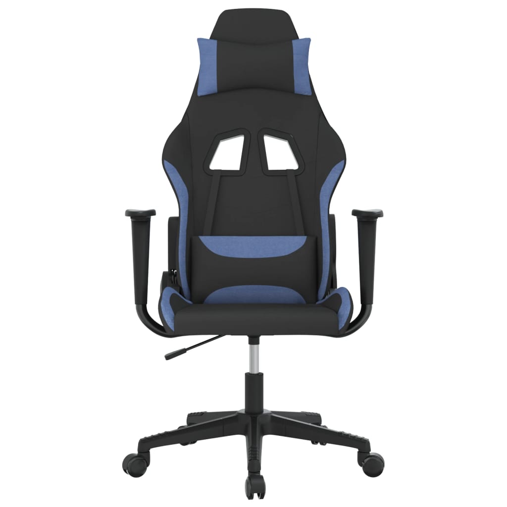 Gaming-Stuhl Schwarz und Blau Stoff