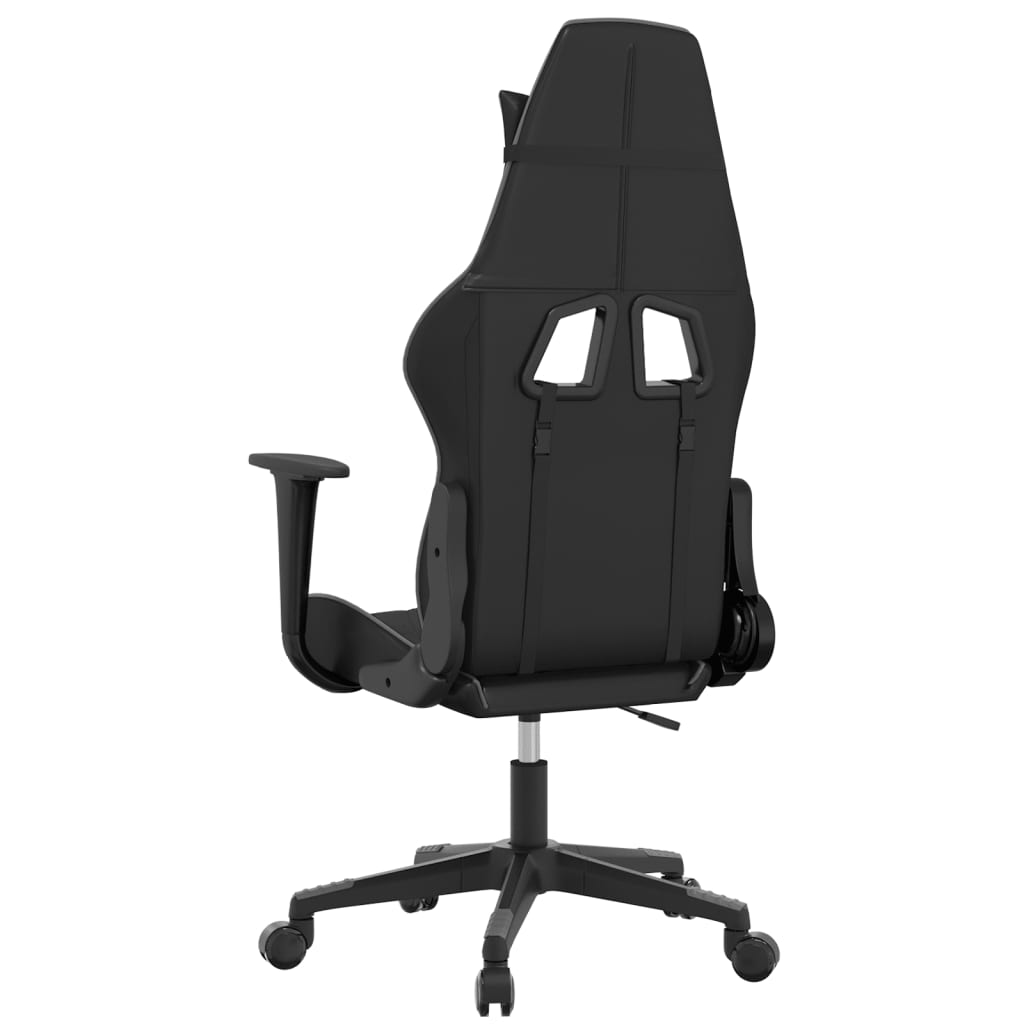 Gaming-Stuhl Schwarz und Grau Kunstleder