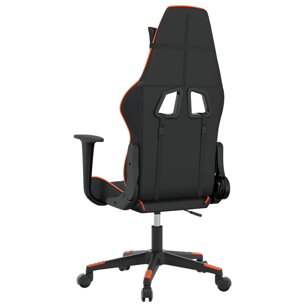 Gaming-Stuhl Schwarz und Orange Kunstleder