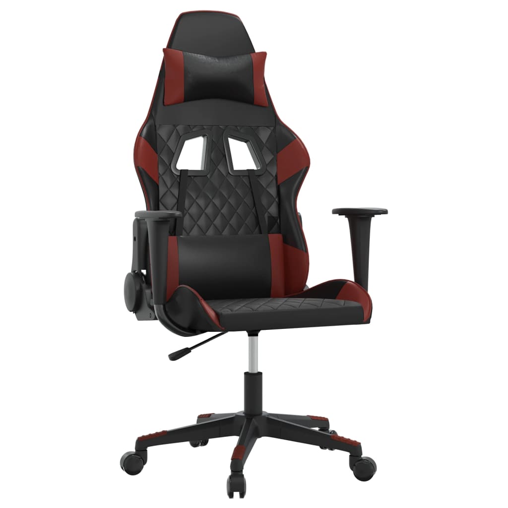 Gaming-Stuhl Schwarz und Weinrot Kunstleder