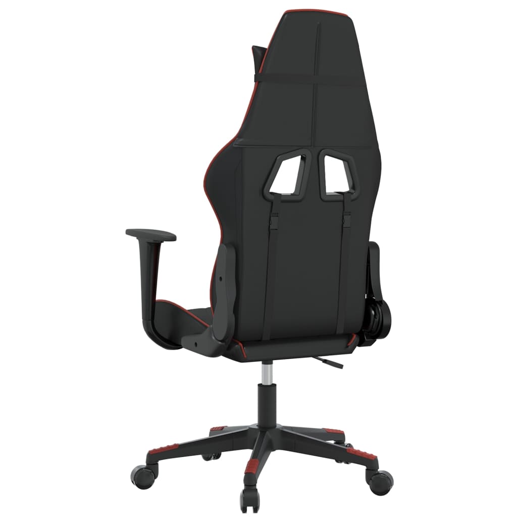 Gaming-Stuhl Schwarz und Weinrot Kunstleder