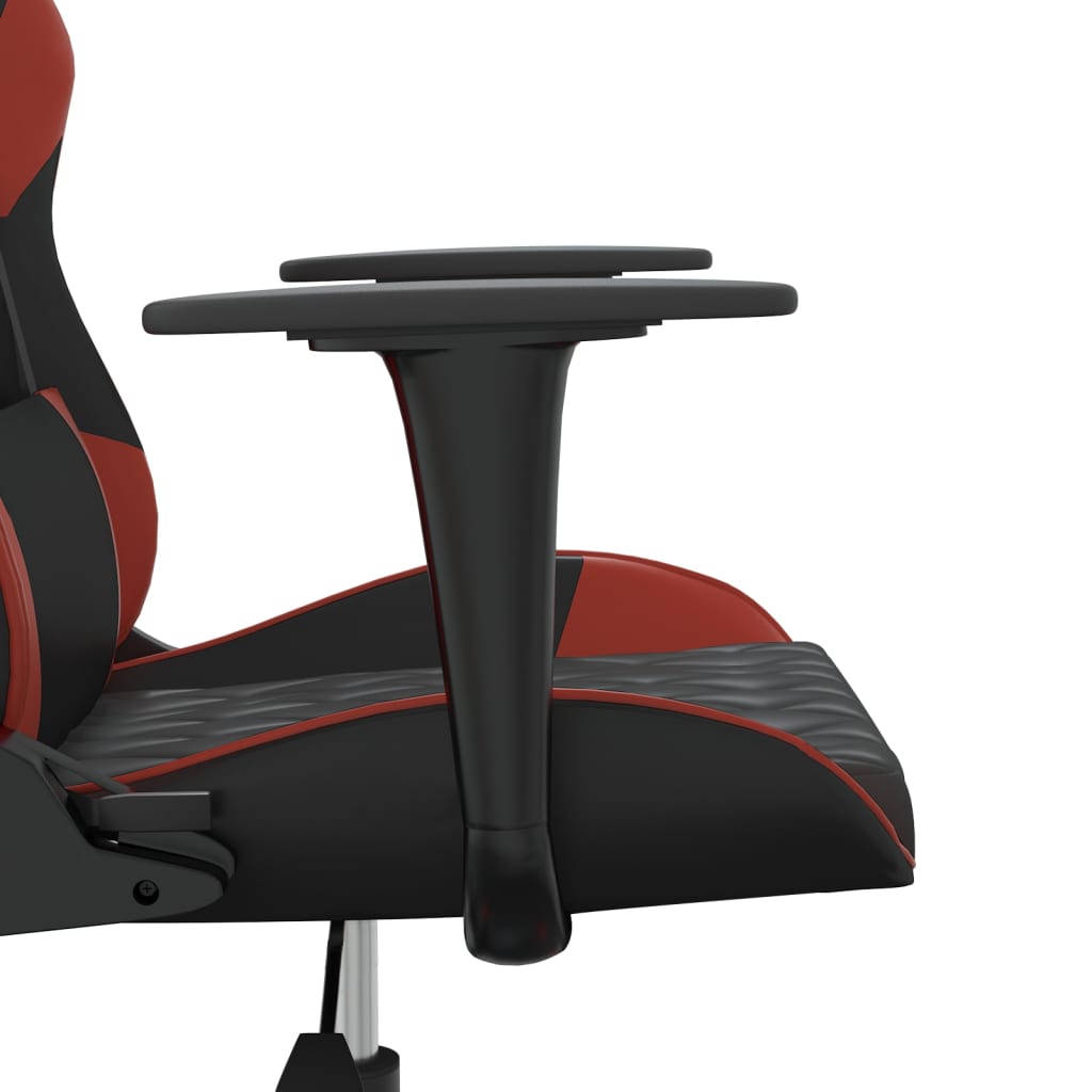 Gaming-Stuhl Schwarz und Weinrot Kunstleder