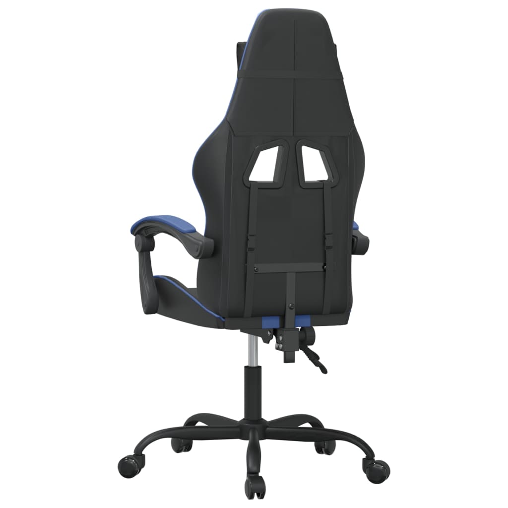Gaming-Stuhl Schwarz und Blau Kunstleder