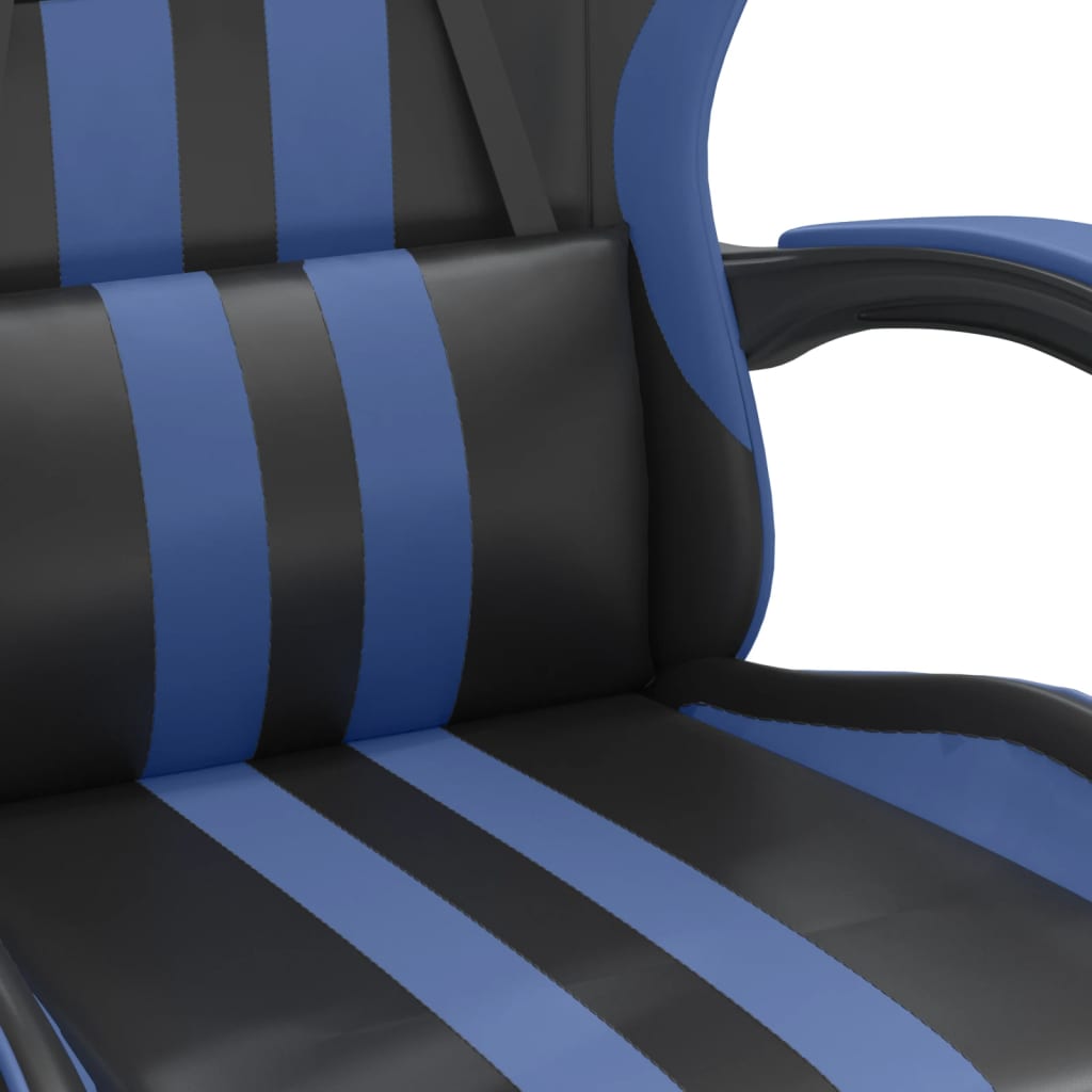 Gaming-Stuhl Schwarz und Blau Kunstleder