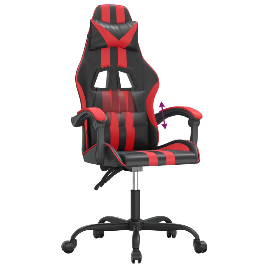 Gaming-Stuhl Schwarz und Rot Kunstleder