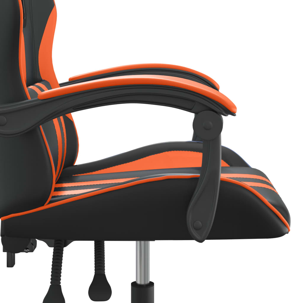 Gaming-Stuhl Schwarz und Orange Kunstleder