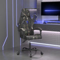 Gaming-Stuhl Schwarz und Tarnfarben Kunstleder