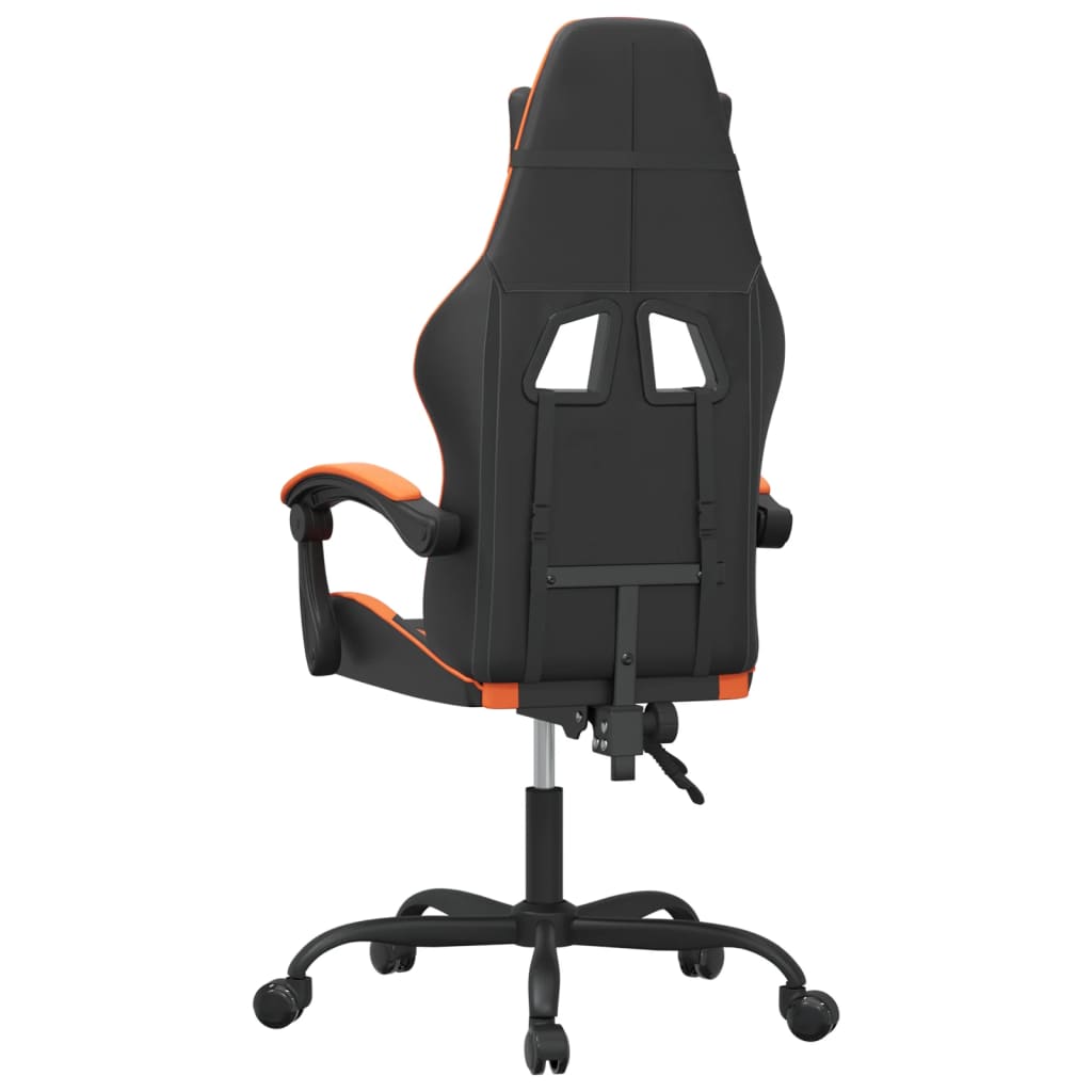 Gaming-Stuhl Schwarz und Orange Kunstleder