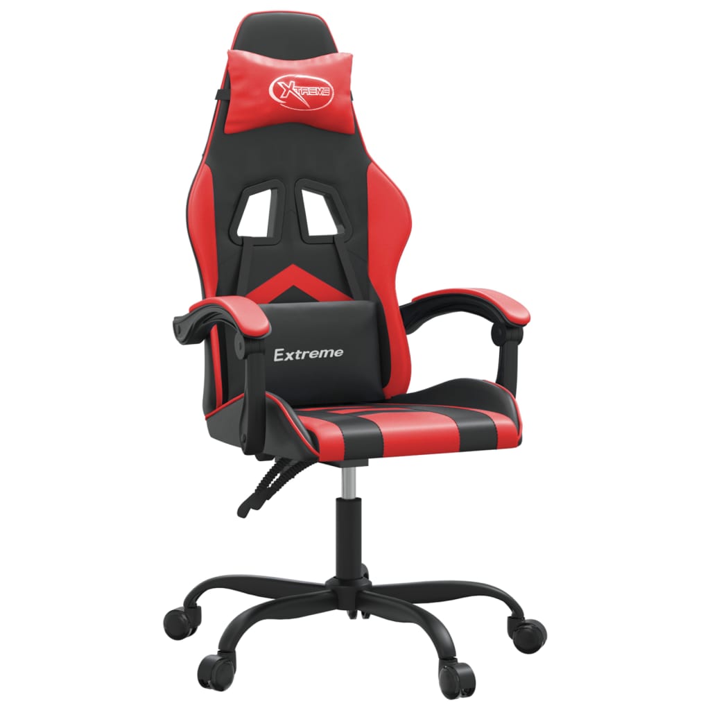 Gaming-Stuhl Schwarz und Rot Kunstleder
