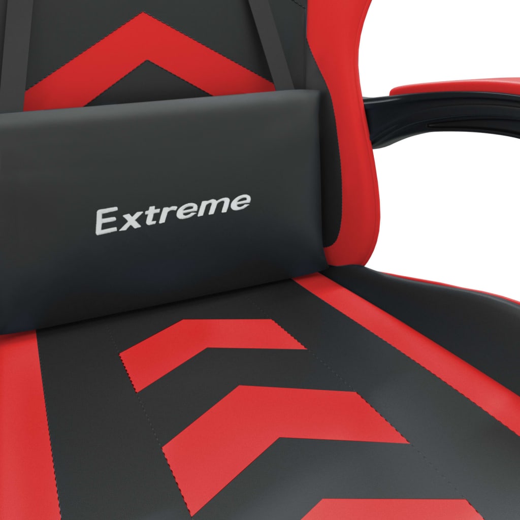 Gaming-Stuhl Schwarz und Rot Kunstleder