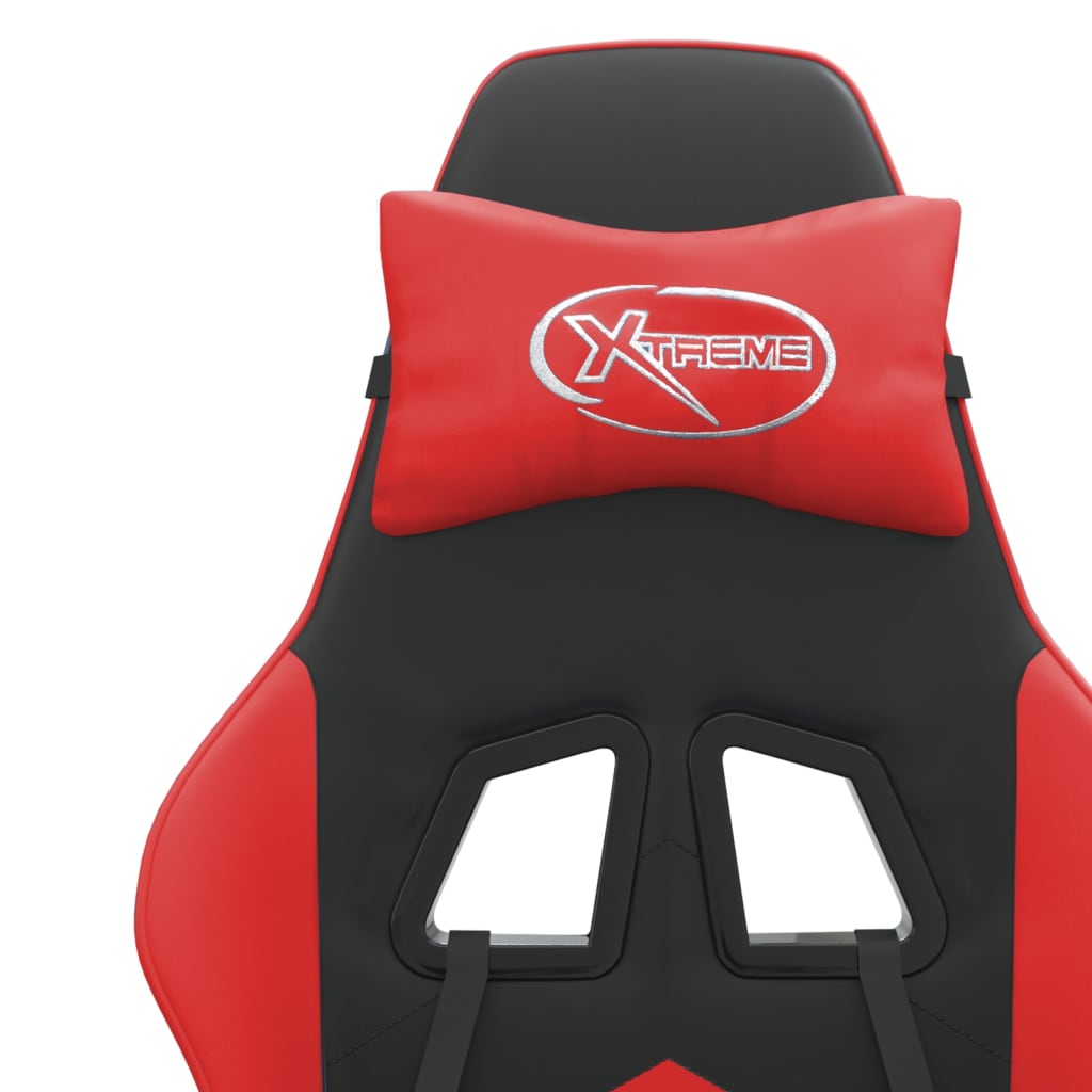 Gaming-Stuhl Schwarz und Rot Kunstleder