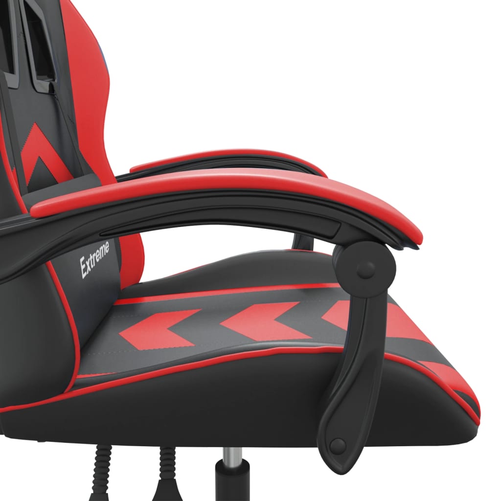 Gaming-Stuhl Schwarz und Rot Kunstleder