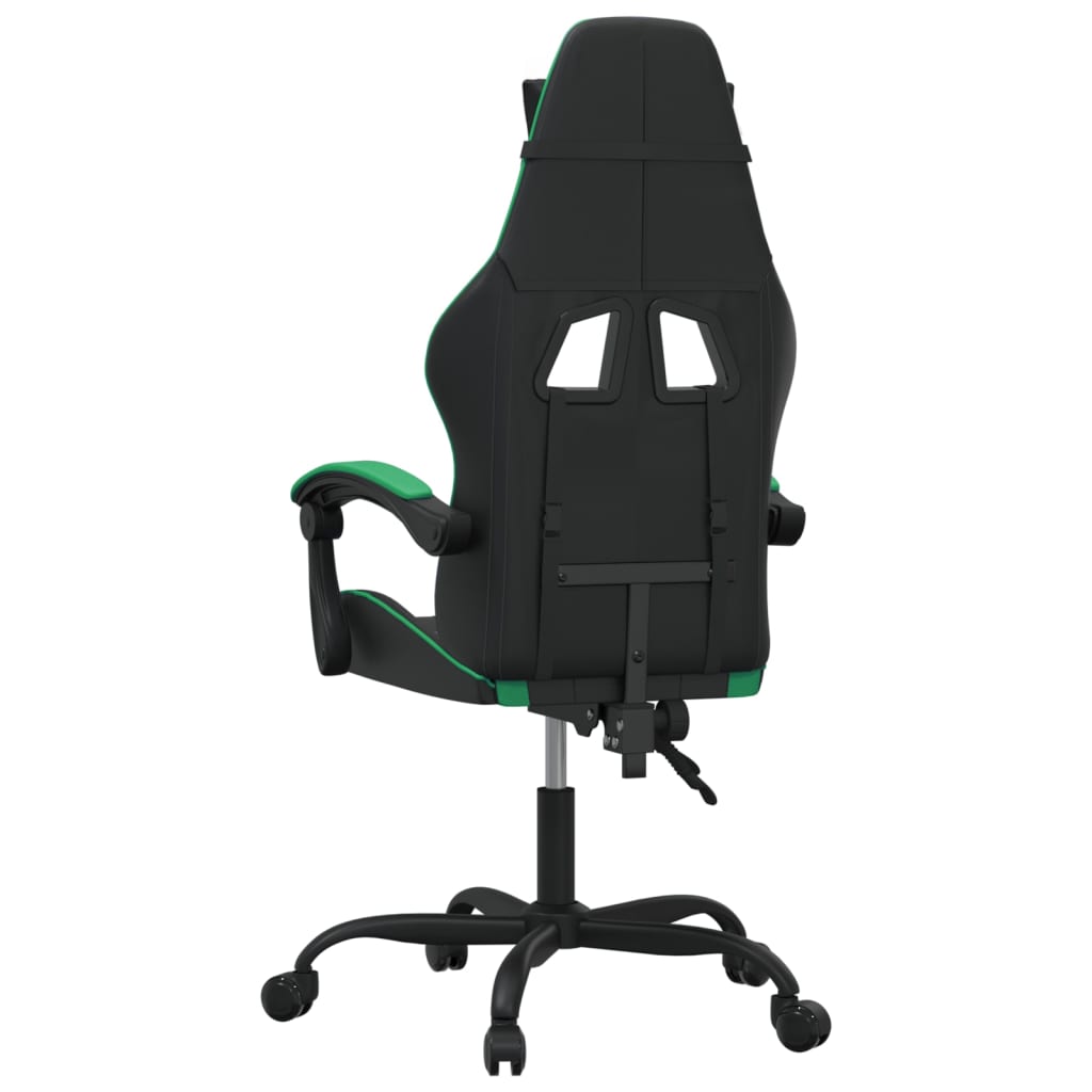 Gaming-Stuhl Schwarz und Grün Kunstleder