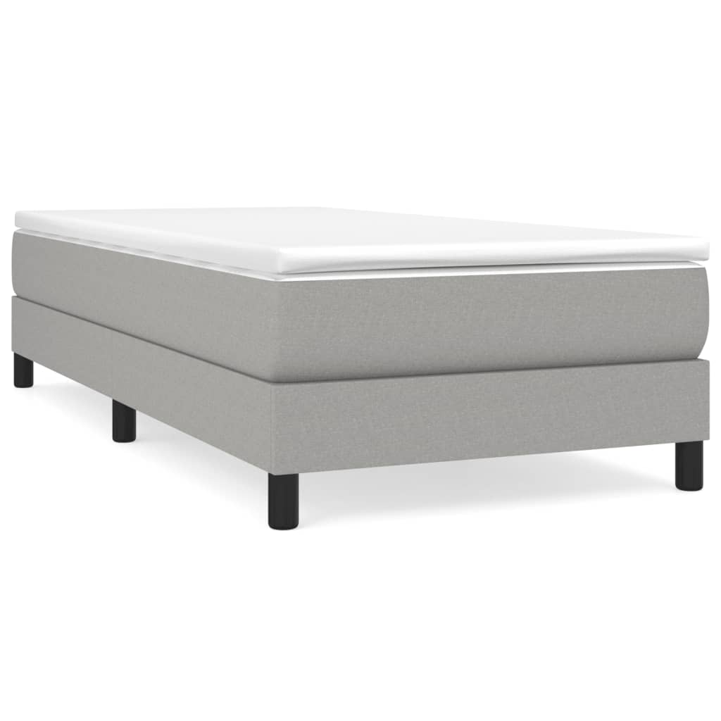 Boxspringbettgestell Hellgrau 100x200 cm Stoff