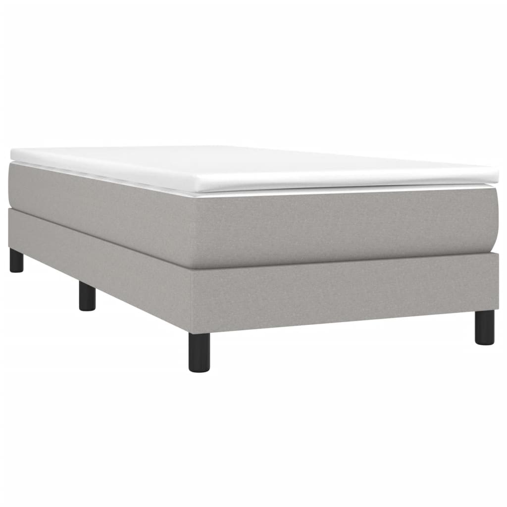 Boxspringbettgestell Hellgrau 100x200 cm Stoff