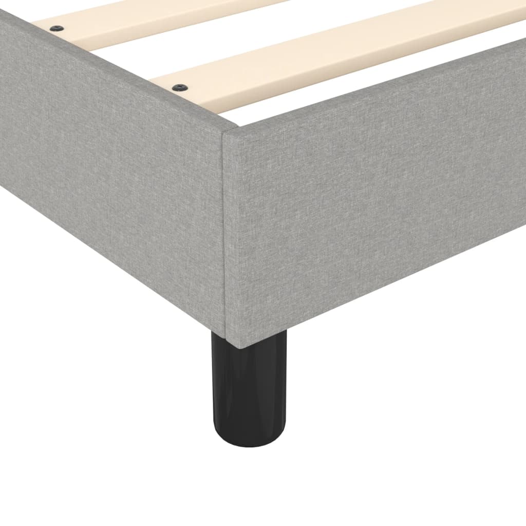 Boxspringbettgestell Hellgrau 100x200 cm Stoff